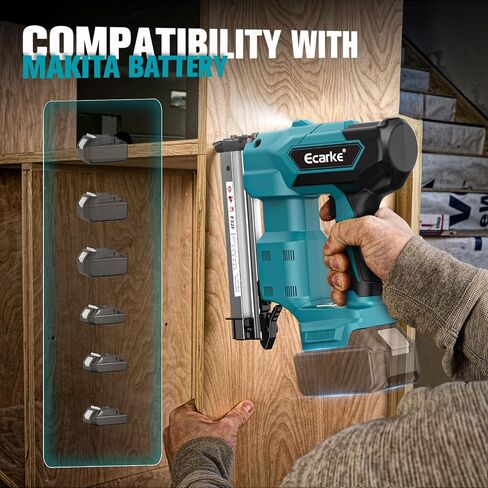 Cordless 18Gauge Brad Nailer for Makita 18V Battery: 18Ga Nail Gun with 1000 Nials - Portable Professional Heavy Duty Punch Framing Nailer Gun,Nail Point Tools for Wood Workpieces For DIYer in Saudi Arabia