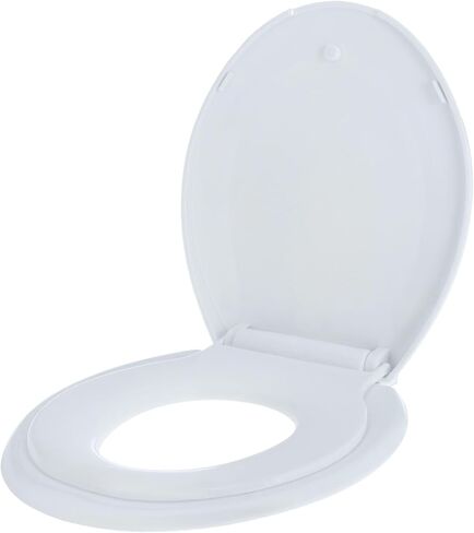 Nuby Family Toilet Seat - Built-in Potty Training Toilet Seat - Fits All Elongated Toilets - Secure and Wiggle-Free - Easy to Install and Remove in Kuwait