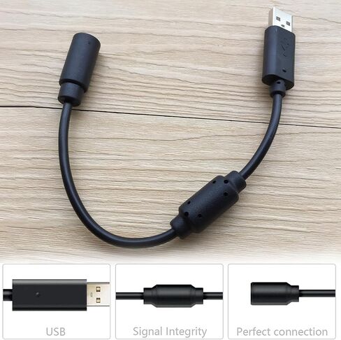 استبدال دونغل USB كابل انفصال لأجهزة إكس بوكس ​​360 أسود USB انفصال كابل الكمبيوتر سلك مهايئ محول لأجهزة إكس بوكس ​​360 in Kuwait