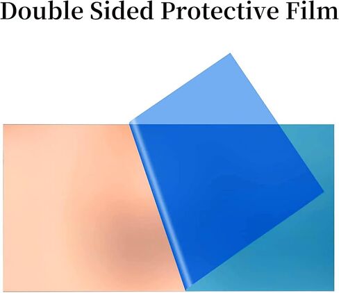 BELLA BAYS Copper Sheet 3 Pcs 20 Gauge(0.81mm) Thickness, 12" x 12" 99.9%+ Pure Film Attached Copper Plate in Saudi Arabia
