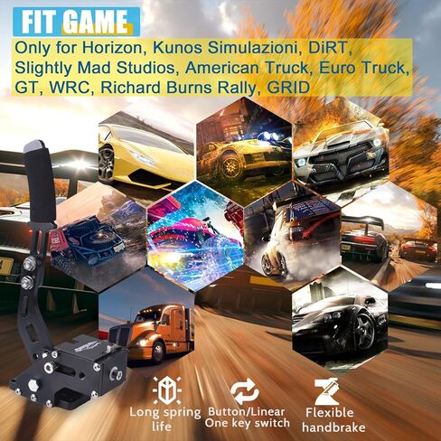 لعبة CNRAQR Xbox USB Handbrake Racing متوافقة فقط مع Logitech G920 لأجهزة Xbox ONE/Xbox ONE S/XBOX ONE X ونظام Windows PC الذي يحاكي فرامل اليد الخطية، ويحقق التحكم في التبديل مع مشبك التثبيت in Kuwait