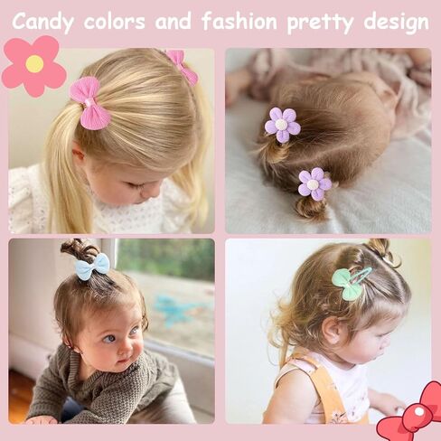 BQUBO Baby Girl Bows and Headbands Soft Nylon Hairbands Elastics Handmade Girls Flower Hair Accessories for Newborn Infant Toddlers Kids 10 Pack in Saudi Arabia
