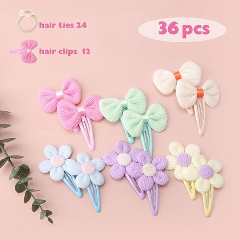 BQUBO Baby Girl Bows and Headbands Soft Nylon Hairbands Elastics Handmade Girls Flower Hair Accessories for Newborn Infant Toddlers Kids 10 Pack in Saudi Arabia