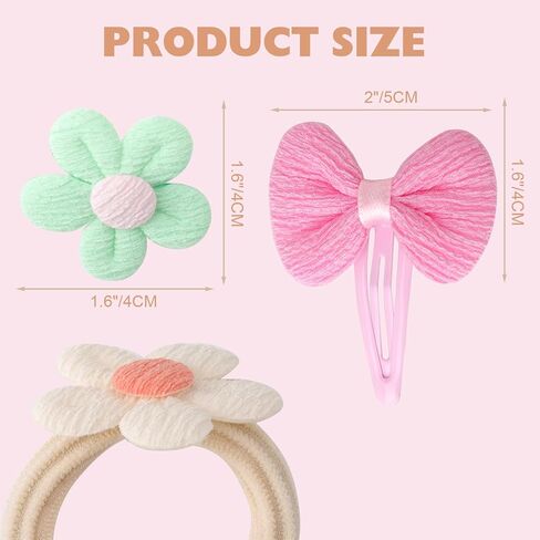 BQUBO Baby Girl Bows and Headbands Soft Nylon Hairbands Elastics Handmade Girls Flower Hair Accessories for Newborn Infant Toddlers Kids 10 Pack in Saudi Arabia