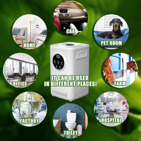 Ozone Negative Ion Generator,25,000mg/h Digital Touch Commercial Ozonator Odor Removal Machine,Industrial O3 Ionizer Air Purifier Deodorizer for Home Car Pet in Saudi Arabia