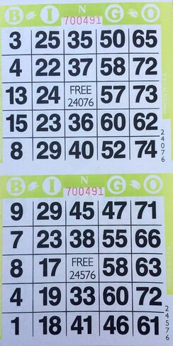 3000 Paper Bingo Cards-2 Cards per sheet-1500 Sheets [Choose Color Below] in Saudi Arabia