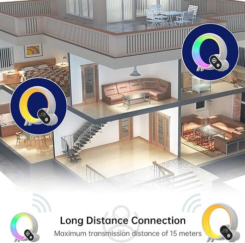 Audio Baby Monitor, 1 Parent Unit with Long Range 49 FT, Wireless Bluetooth Transmission, Cry Detection, Sound & Lighting Effect Alerts, Night Lights with Alarm Clock, Ambient Lighting in Saudi Arabia