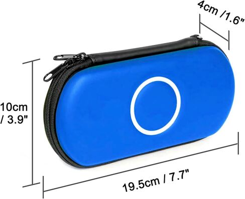 OSTENT Hard Travel Carry Cover Case Carry Bag Pouch Protector for Sony PSP 1000 2000 3000 Color Blue in Saudi Arabia