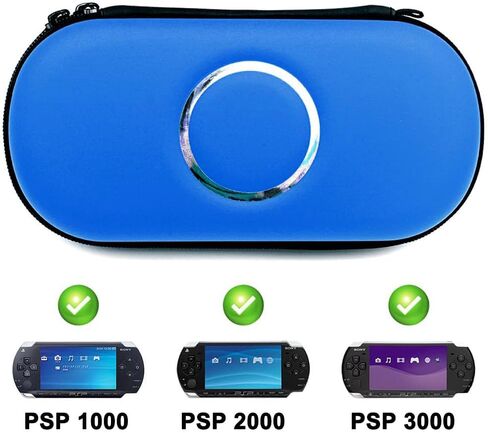 OSTENT Hard Travel Carry Cover Case Carry Bag Pouch Protector for Sony PSP 1000 2000 3000 Color Blue in Saudi Arabia
