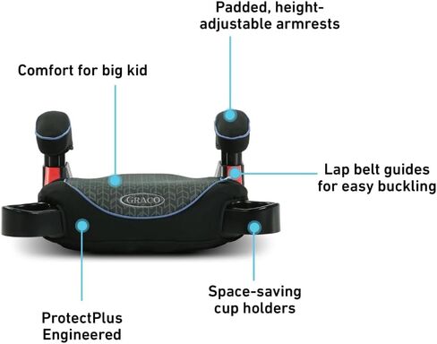 مقعد السيارة الداعم بدون ظهر من Graco TurboBooster، Gust in Kuwait