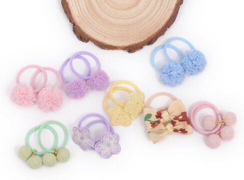 Baby Hair Ties with Bows for Toddler - 1.2 Inch Elastic Ponytail Holders Small Hair Ties For Baby Girls Infants Hair Accessories 30 Pieces in Saudi Arabia