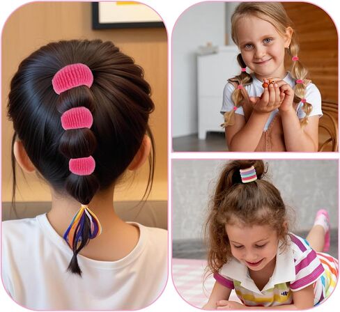 400pcs Baby Hair Ties 4 Textures Multicolor Seamless Cotton Toddler Hair Ties for Toddler Girls,Cute Small Soft Hair Bands,Easy off,No Damage Hair Ties in Saudi Arabia