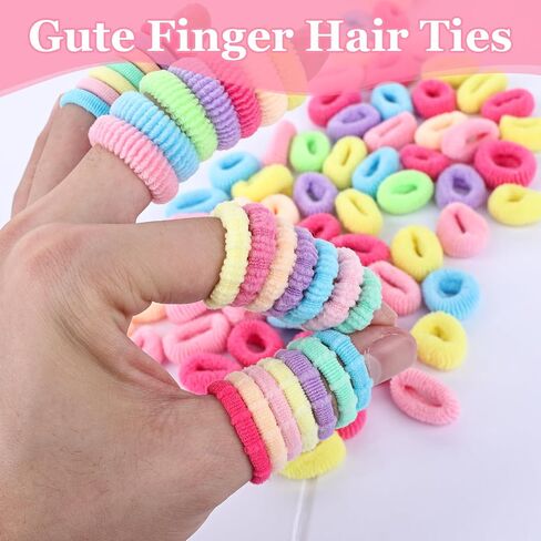 400pcs Baby Hair Ties 4 Textures Multicolor Seamless Cotton Toddler Hair Ties for Toddler Girls,Cute Small Soft Hair Bands,Easy off,No Damage Hair Ties in Saudi Arabia