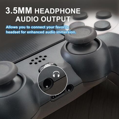MAGIC BLOCK Wireless Controller, Dual Vibration Game Controller Compatible with P3,P4/P4 Slim/P4 Pro, Windows, iOS, Android with 6-Axis Motion Sensor/600mAh Battery(White) in Saudi Arabia
