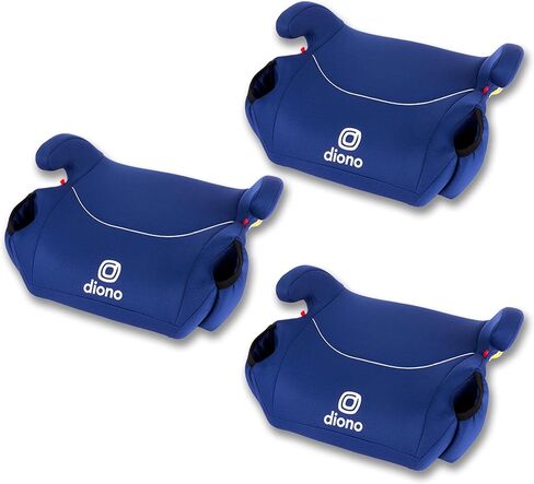 ديونو سولانا، بدون مزلاج، مجموعة من 3 مقاعد سيارة معززة بدون ظهر، خفيفة الوزن، أغطية قابلة للغسل في الغسالة، حاملات أكواب، أزرق in Kuwait