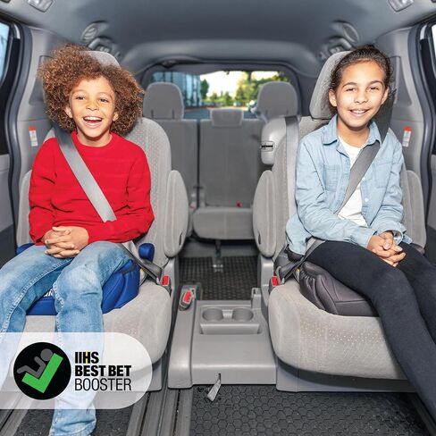 ديونو سولانا، بدون مزلاج، مجموعة من 3 مقاعد سيارة معززة بدون ظهر، خفيفة الوزن، أغطية قابلة للغسل في الغسالة، حاملات أكواب، أزرق in Kuwait