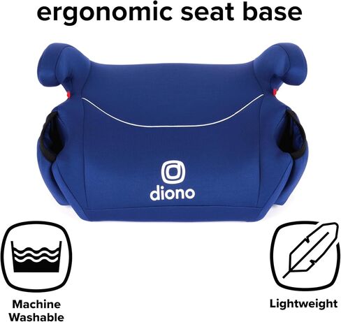 ديونو سولانا، بدون مزلاج، مجموعة من 3 مقاعد سيارة معززة بدون ظهر، خفيفة الوزن، أغطية قابلة للغسل في الغسالة، حاملات أكواب، أزرق in Kuwait
