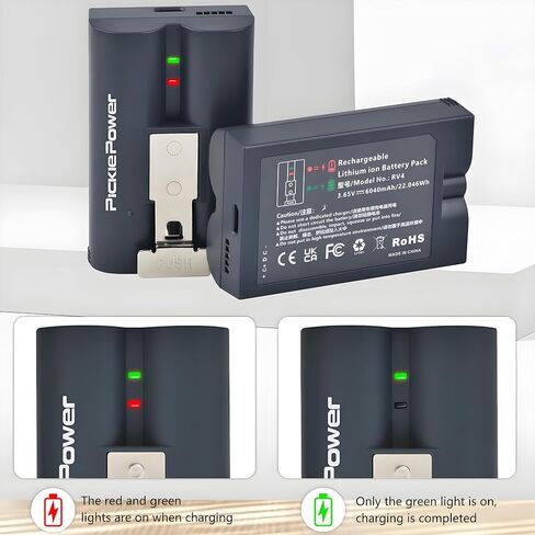 Replacement Ring Battery 2 Pack with Charger Station for Ring-Doorbell Camera 2/3/3plus/4, Stick-Up Cam, Peephole/Spotlight Camera/Spotlight Cam Solar in Kuwait
