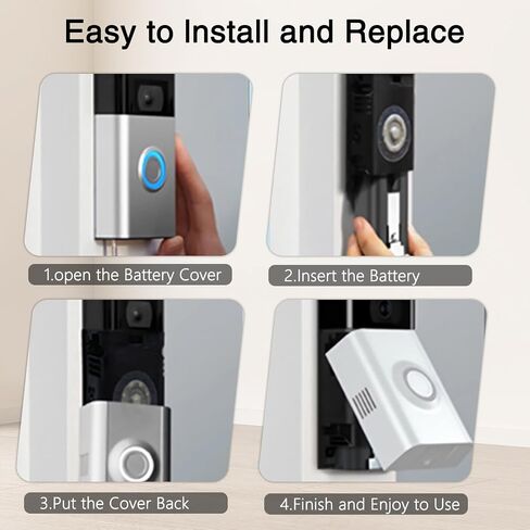 Replacement Ring Battery 2 Pack with Charger Station for Ring-Doorbell Camera 2/3/3plus/4, Stick-Up Cam, Peephole/Spotlight Camera/Spotlight Cam Solar in Kuwait