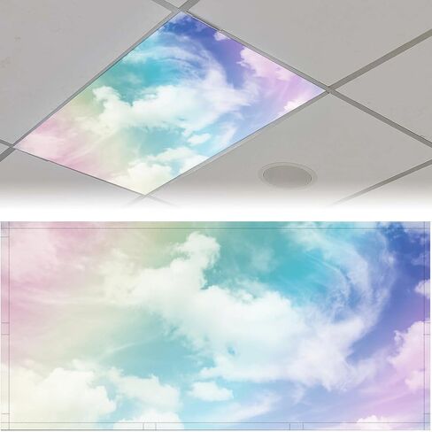Fluorescent Light Cover for Classroom - 2 Pcs Special Clouds Magnetic Fluorescent Light Covers for Office Classroom Home Drop Ceiling, 4 X 2 Feet in Saudi Arabia