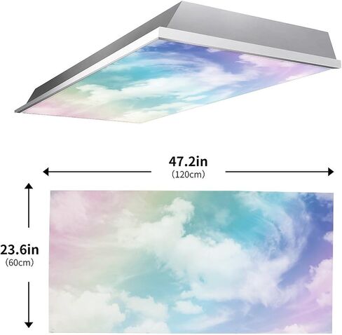 Fluorescent Light Cover for Classroom - 2 Pcs Special Clouds Magnetic Fluorescent Light Covers for Office Classroom Home Drop Ceiling, 4 X 2 Feet in Saudi Arabia