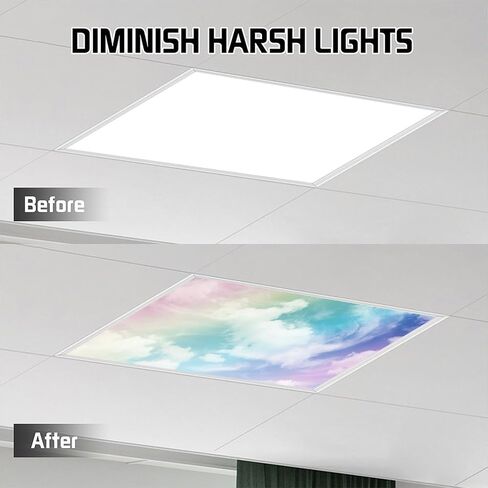 Fluorescent Light Cover for Classroom - 2 Pcs Special Clouds Magnetic Fluorescent Light Covers for Office Classroom Home Drop Ceiling, 4 X 2 Feet in Saudi Arabia