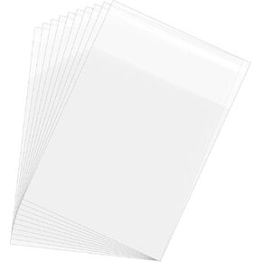uxcell 17.3"x 11.8" Acid-Free Picture Sleeve, 200 Pack Crystal Clear Photo Sleeves Storage Bags Transparent Sealing Bag for 7"x 11" Art Prints, Pictures, Photos, Frame Mats Mattes