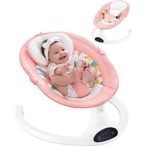 LAREX Baby Swing for Infants, Electric Baby Swings for Newborns Portable Babies Swing with 5 Speeds, Bluetooth Music, Remote Control, Grey in Saudi Arabia