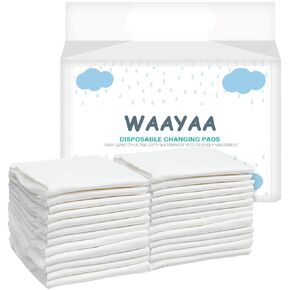 50 Pack Baby Disposable Changing Pads, Soft Bed Underpads with Leakproof and Super Absorb for Baby Newborn Infant Kids, Breathable Liners for Incontinence Adults and Pets Dogs-Green(17"x24")