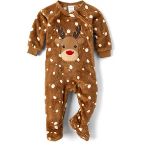 Gymboree Unisex Baby and Newborn Fleece Zip-Front One Piece Footed Pajamas