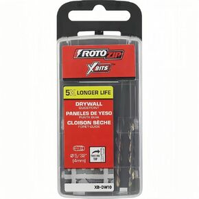 X-Bits for Drywall Routers and Roto Tools - 5/32" Guide-Point Cutout Bits (10-Pack) ﻿
