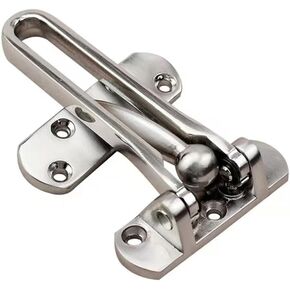 Home Security Door Lock, Latch Guard Clasp Front Door Locks for Kids, Home Reinforcement Lock for Swing-in Doors, Hotel Door Latches, (4Pack)