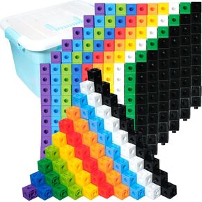 701 Pcs Math Learning Linking Cube with Storage Container Counting Cubes Plastic Colorful Counting Blocks Math Manipulatives Classroom Learning Supplies for Home school Educational(Multicolor)