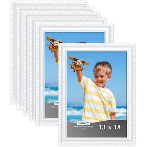 Icona Bay Combination Black Picture Frames Set - 10 PC (Five 4x6, Three 5x7, Two 8x10), Inspirations Collection Multi-Pack for Contemporary Wall Gallery