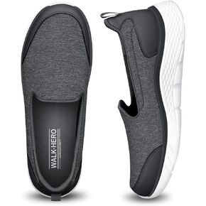 Walking Shoes Women for Plantar Fasciitis, Versatile Lightweight Womens Slip on Shoes with Arch Support, Orthopedic Cushioning Comfy Womens Loafer for Pain Relieve