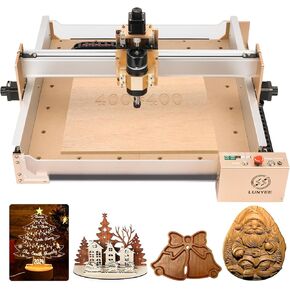LUNYEE 4040Pro CNC Router Machine - High-Precision Wood Engraving Machine, Easy to Assemble, Mini CNC for Metal Working, Compatible with GRBL Software and Large Working Area