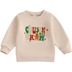 Toddler Girl Boy Christmas Outfit Long Sleeve Sweatshirts Xmas Letter Pullovers Tops Fall Winter Clothes