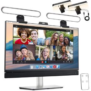 MYSWEETY Video Conference Lighting, Webcam Monitor Light Bar Over Computer with Adjustable Brightness and Color Settings, LED Laptop Light for for Zoom, Streaming, and Webcam, Double Kit