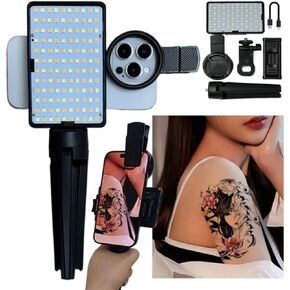 Phone Shoot Selfie Light,Polarizing CPL Filter,Clip Fill Light CPL Polarized Lens Adjust Brightness Removing Reflective Photographic Video Light for Tattoo Art, Food,Jewelry Shooting
