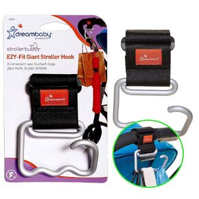 Dreambaby Strollerbuddy EZY-Fit Giant Stroller Hook, Silver/Black