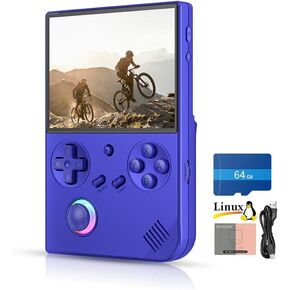 RG40XX V Retro Handheld Game Console 4.0 inch IPS Screen Joystick RGB Lighting Linux 64-bit System 3200mAh Video Gaming Console Supports 5G WIFI Bluetooth RG 40XXV (RG 40XXV Indigo Blue)