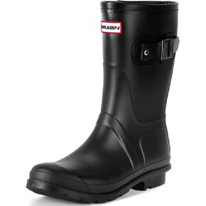 Furuian Women's Mid Calf Rain Boots Waterproof Boots for Women Anti-Slip Rubber Boots Mud Boots with Comfortable Insole Garden Boots Lightweight Water Boots for hunting, gardening, outdoor