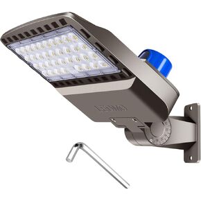 LEDMO LED Parking Lot Lighting 150W LED Shoebox Lights Adjustable Street Lights with Dusk to Dawn Photocell Slip Fitter 5000K Waterproof IP65 Commercial Outdoor Light for Yard Barn Garage Shop Patio