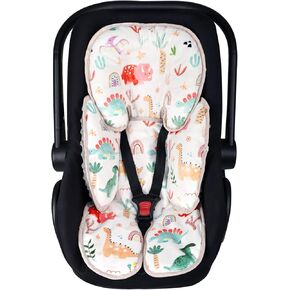 Infant Car Seat Insert, 2-in-1 Baby Car Seat Head Support for Newborn Girls Boys, Soft Baby Neck Support and Body Cushion for Car Seat, Stroller, Bouncer (RainbowStar)