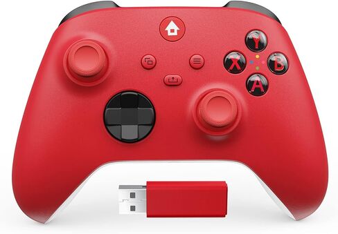 وحدة تحكم لأجهزة Xbox وXbox One وXbox One X|S وXbox Series X|S، وحدة تحكم لاسلكية مع اهتزاز مزدوج ومستشعر حركة ومقبس سماعة رأس 3.5 ملم - أحمر in Saudi Arabia