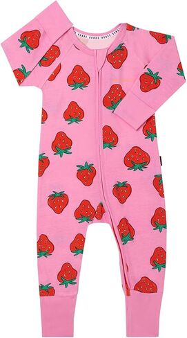 بدلة بوندز بيبي زيبي ووندرسويت - الفراولة والسكر الوردي، طباعة L8r in Kuwait