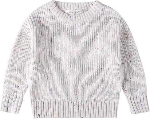 Baby Girl Boy Sweater Toddler Fall Winter Long Sleeve Knit Sweaters Infant Warm Speckle Pullover Outfits for 6M-3T in Saudi Arabia