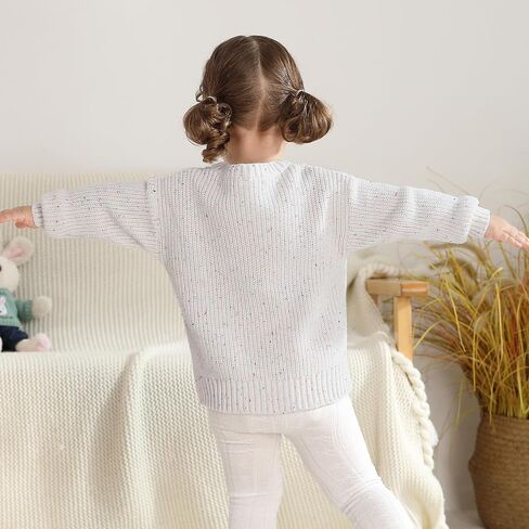 Baby Girl Boy Sweater Toddler Fall Winter Long Sleeve Knit Sweaters Infant Warm Speckle Pullover Outfits for 6M-3T in Saudi Arabia