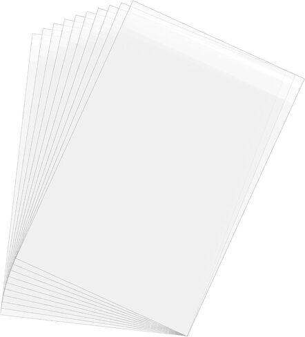 uxcell 5"x 3.5" Acid-Free Picture Sleeve, 100 Pack Crystal Clear Photo Sleeves Storage Bags Transparent Sealing Bag for 3"x 4" Art Prints, Pictures, Photos, Frame Mats Mattes in Saudi Arabia