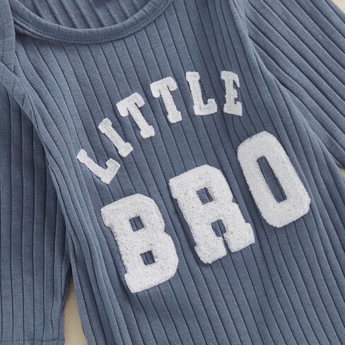 pengnight Newborn Baby Boys Girls Romper Long Sleeve Lil Bro Letter Print Solid Color Bodysuit Jumpsuit in Saudi Arabia